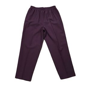 Monterey Canyon Pull On Pants ~ Sz 10P~ Purple ~ Elastic High Rise ~ 25" Inseam